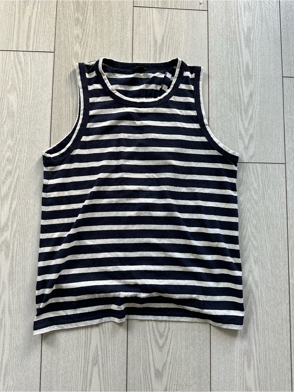 J. Crew Navy and White Striped Top